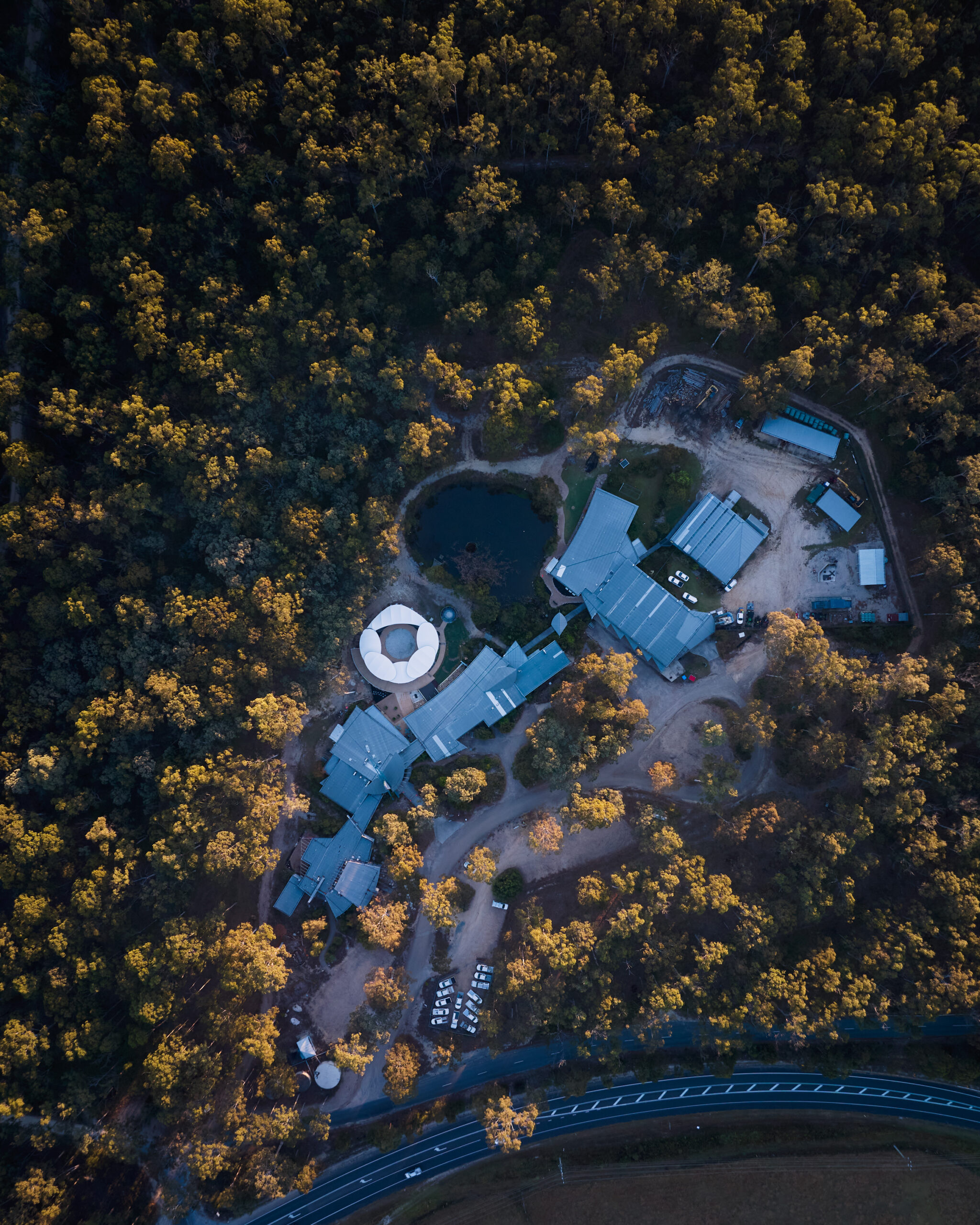 Airal shot of Wangun Amphitheatre